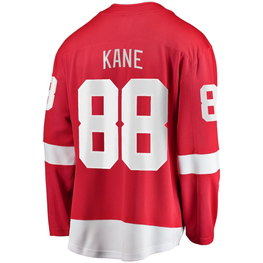 D.Red Wings #88 Patrick Kane Supporters Home Breakaway Player Jersey - Red Stitched American Hockey Jerseys