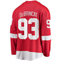 D.Red Wings #93 Alex DeBrincat Supporters Home Premier Breakaway Player Jersey - Red Stitched American Hockey Jerseys