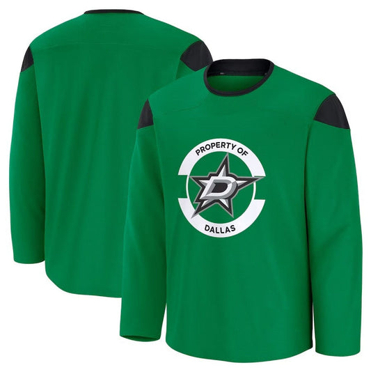 D.Stars Fanatics Team Practice Jersey - Kelly Green Stitched American Hockey Jerseys