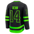D.Stars #14 Jamie Benn Supporters Alternate Premium Jersey - Black Stitched American Hockey Jerseys