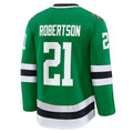 D.Stars #21 Jason Robertson Supporters Home Premium Jersey - Kelly Green Stitched American Hockey Jerseys