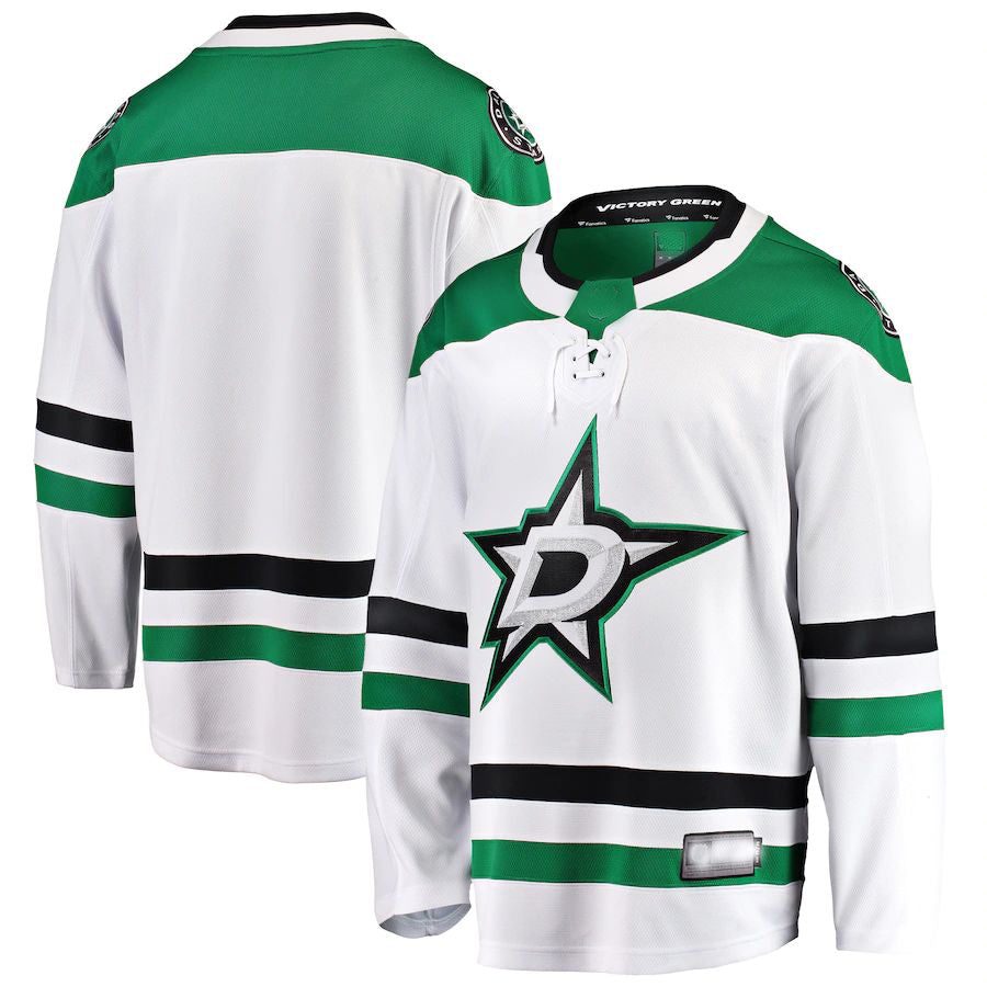 D.Stars Supporters Branded Breakaway Away Jersey White Stitched American Hockey Jerseys
