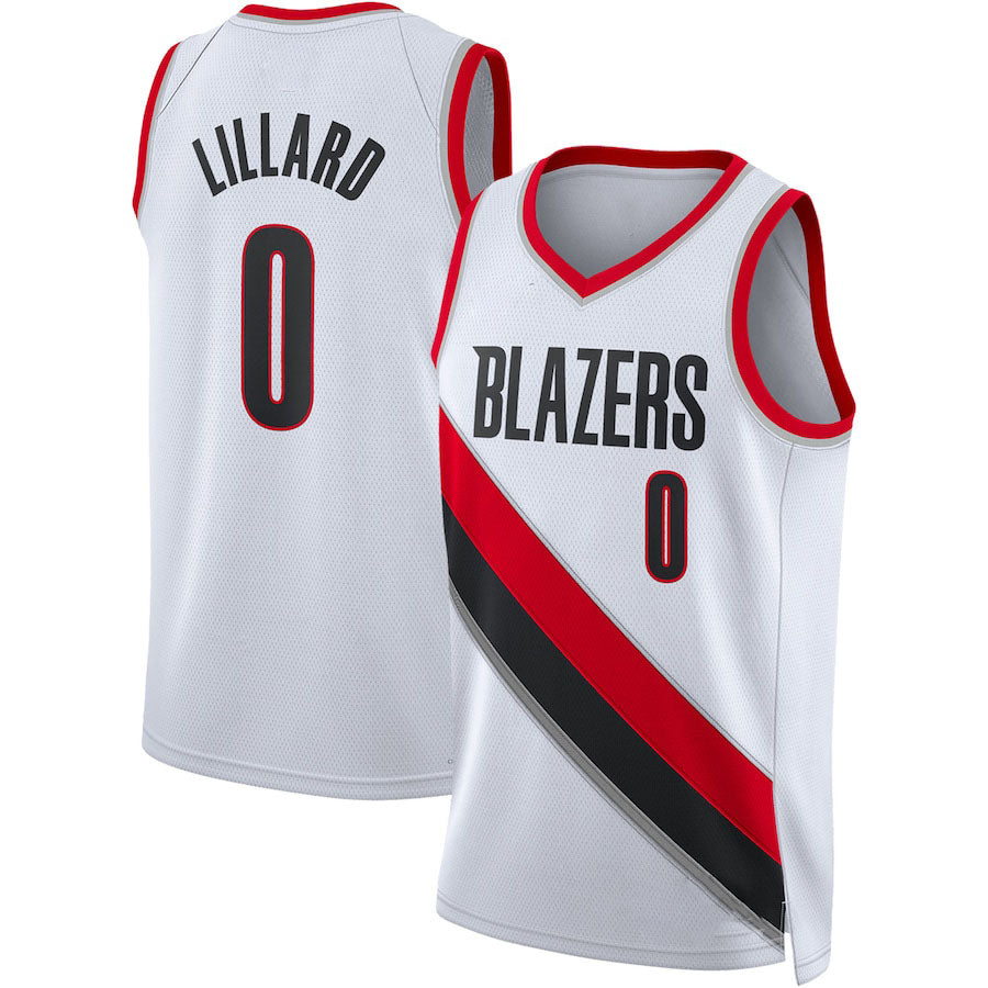 P.Trail Blazers #0 Damian Lillard Unisex 2022-23 Swingman Jersey Association Edition White Stitched American Basketball Jersey