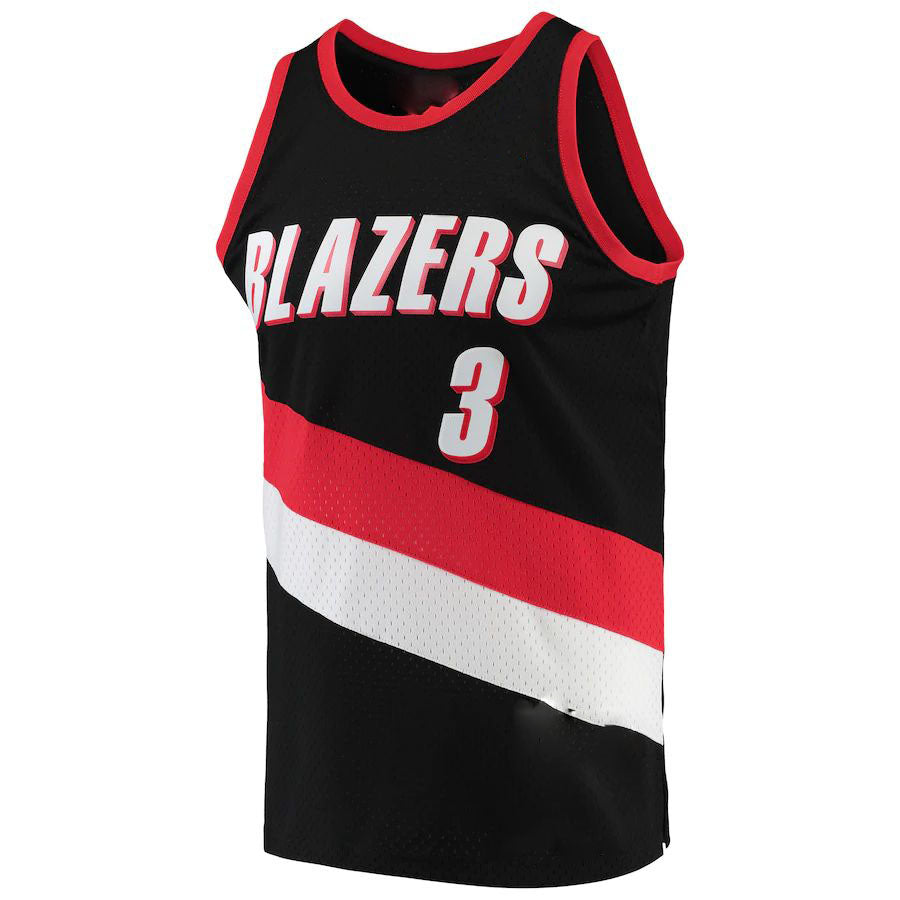 P.Trail Blazers #3 Damon Stoudamire Mitchell & Ness Hardwood Classics Swingman Jersey Black Stitched American Basketball Jersey