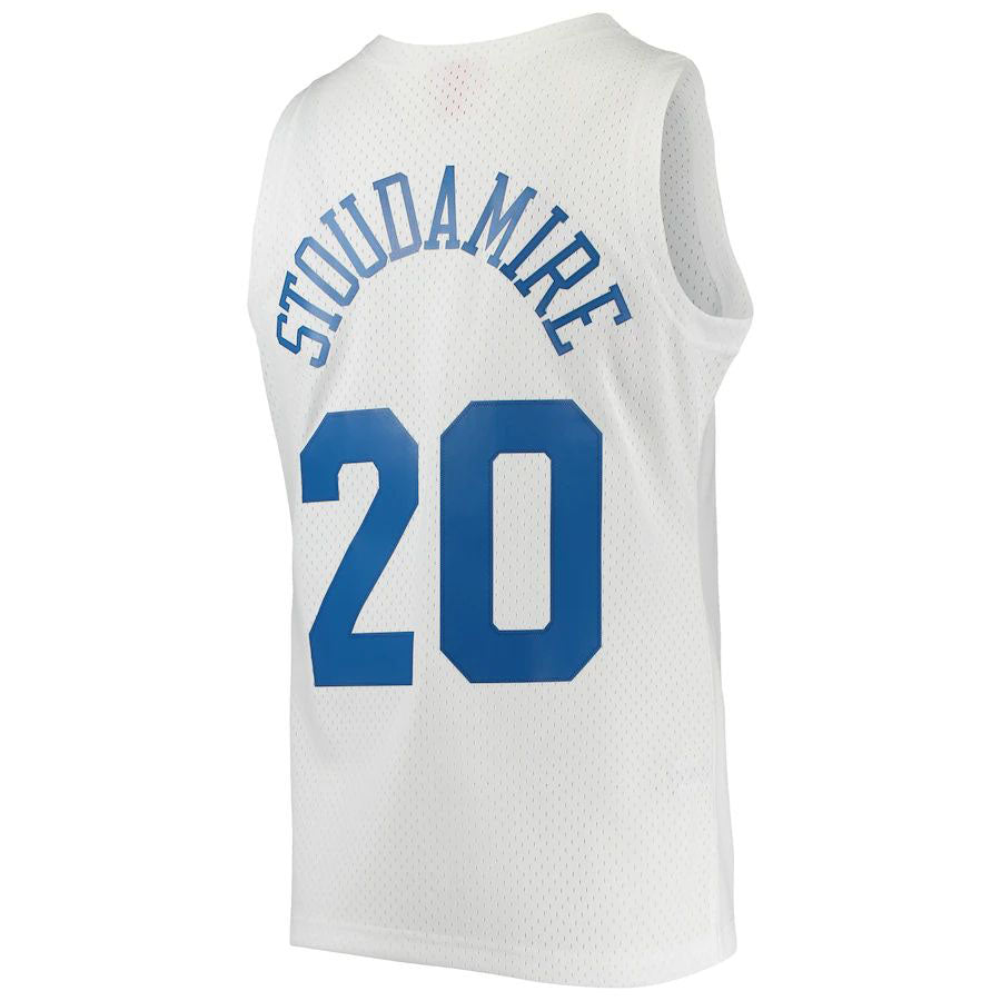 T.Raptors #20 Damon Stoudamire Mitchell & Ness 1996-97 Hardwood Classics Swingman Jersey White Stitched American Basketball Jersey