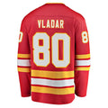 C.Flames #80 Daniel Vladar Supporters Branded Home Breakaway Player Jersey Red Stitched American Hockey Jerseys