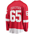 D.Red Wings #65 Danny Dekeyser Supporters Branded Home Breakaway Player Jersey Red Stitched American Hockey Jerseys