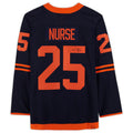 E.Oilers #25 Darnell Nurse Supporters Authentic Autographed Alternate Jersey Navy Stitched American Hockey Jerseys