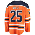 E.Oilers #25 Darnell Nurse Supporters Branded Breakaway Player Jersey Orange Stitched American Hockey Jerseys