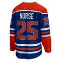 E.Oilers #25 Darnell Nurse Supporters Branded Home Breakaway Player Jersey Royal Stitched American Hockey Jerseys
