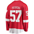 D.Red Wings #57 David Perron Supporters Branded Home Breakaway Player Jersey Red Stitched American Hockey Jerseys