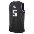 S.Kings #5 De'Aaron Fox Swingman Jersey  City Edition Black Statement Edition Stitched American Basketball Jersey