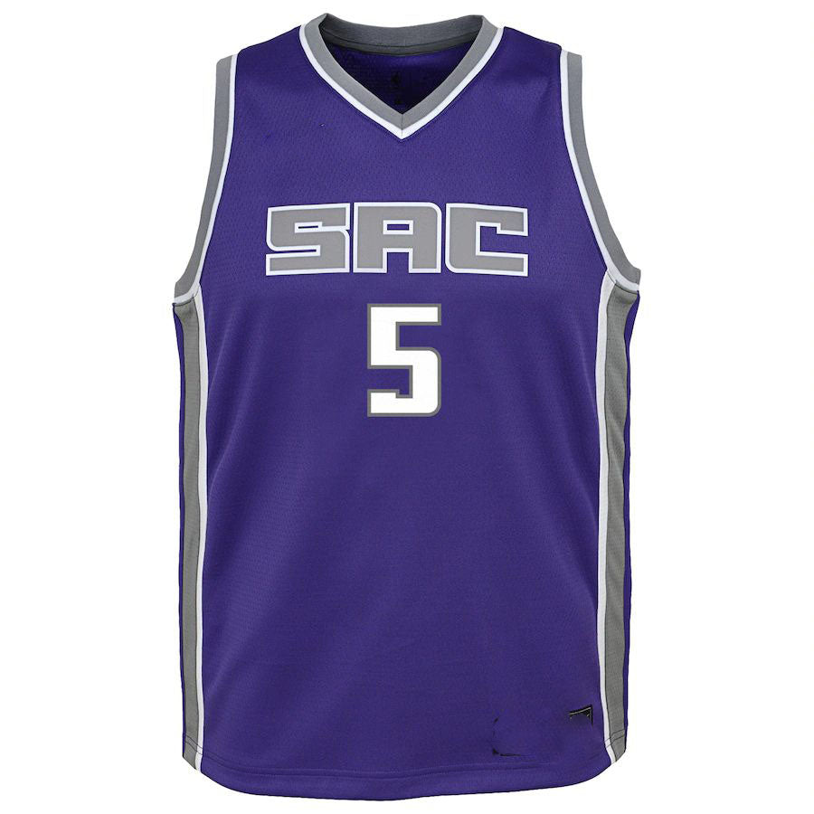 S.Kings #5 De'Aaron Fox  Swingman Jersey  Purple Stitched American Basketball Jersey