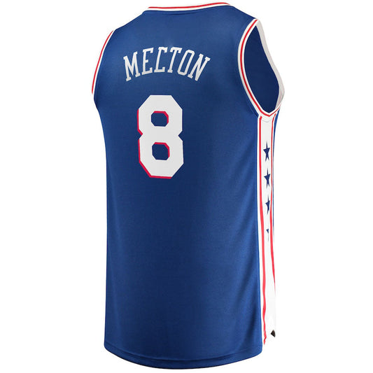 PH.76ers #8 De'Anthony Melton Fanatics Branded Fast Break Replica Jersey  Icon Edition Royal Stitched American Basketball Jersey