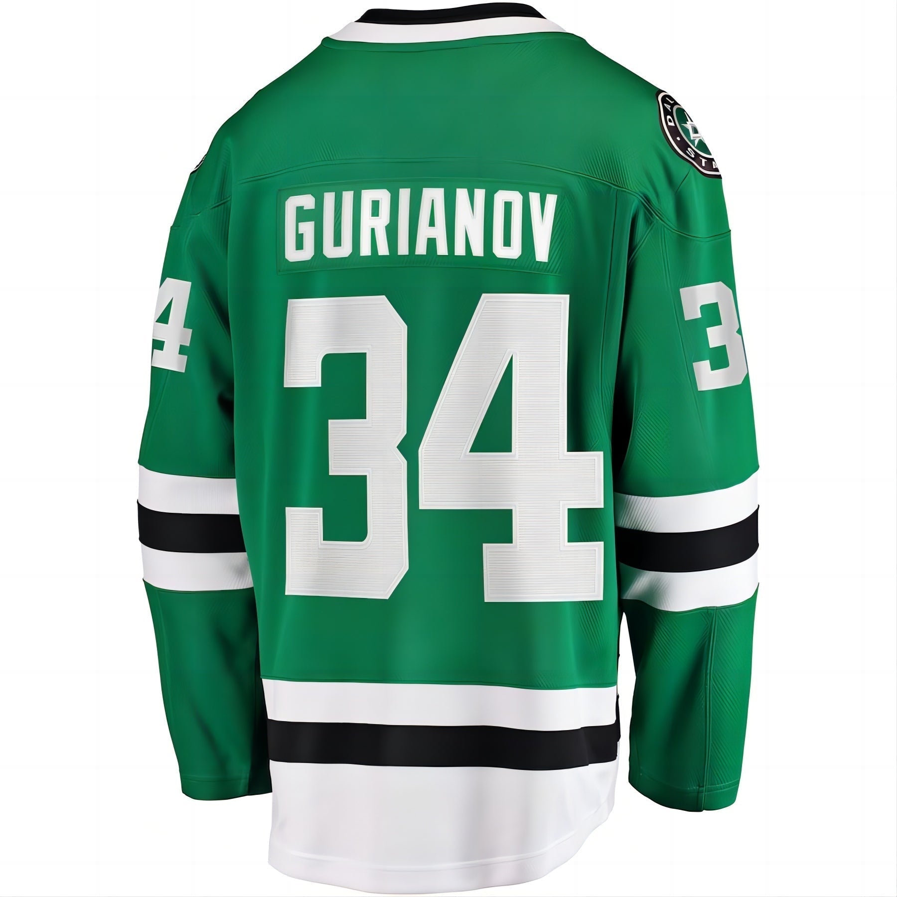 D.Stars #34 Denis Gurianov Supporters Branded Breakaway Player Jersey Kelly Green Stitched American Hockey Jerseys