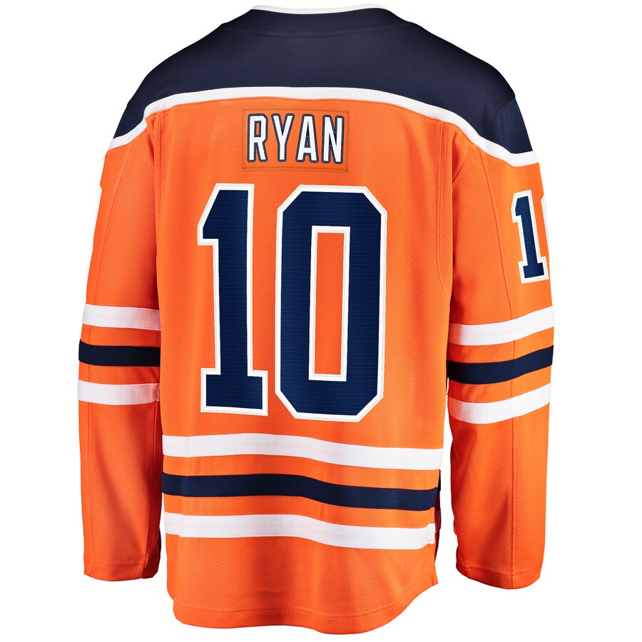 E.Oilers #10 Derek Ryan Supporters Branded Home Breakaway Player Jersey Orange Stitched American Hockey Jerseys
