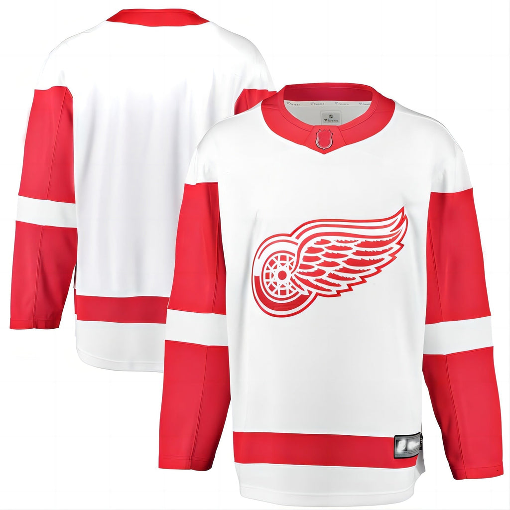 D.Red Wings Supporters Branded Breakaway Away Jersey White Stitched American Hockey Jerseys
