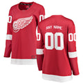 Custom D.Red Wings Fanatics Branded Home Breakaway Jersey Red Stitched American Hockey Jerseys