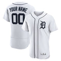 Custom Detroit Tigers White Official Authentic Custom Jersey Baseball Jerseys