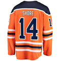 E.Oilers #14 Devin Shore Supporters Branded Home Breakaway Player Jersey Orange Stitched American Hockey Jerseys
