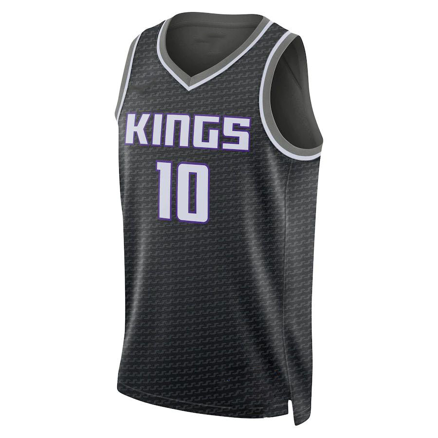 S.Kings #10 Domantas Sabonis Jordan Brand  Statement Edition Swingman Jersey Black Stitched American Basketball Jersey
