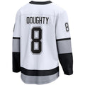 LA.Kings #8 Drew Doughty Supporters Branded Alternate Premier Breakaway Player Jersey White Stitched American Hockey Jerseys