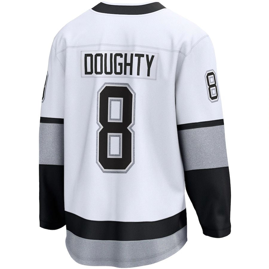 LA.Kings #8 Drew Doughty Supporters Branded Alternate Premier Breakaway Player Jersey White Stitched American Hockey Jerseys