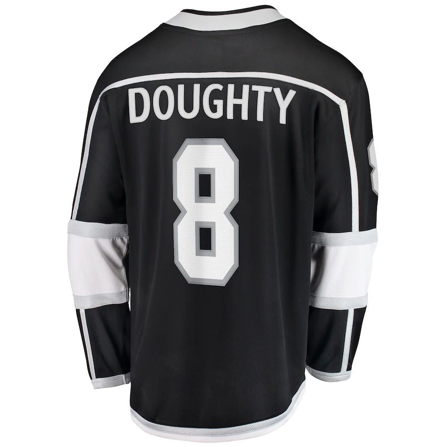 LA.Kings #8 Drew Doughty Supporters Branded Home Premier Breakaway Player Jersey Black Stitched American Hockey Jerseys