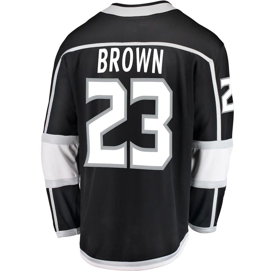 LA.Kings #23 Dustin Brown Supporters Branded Breakaway Player Jersey  Black Stitched American Hockey Jerseys