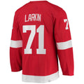 D.Red Wings #71 Dylan Larkin Home Captain Patch Primegreen Authentic Pro Player Jersey  Red Stitched American Hockey Jerseys