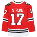 C.Blackhawks #17 Dylan Strome Supporters Authentic Autographed Jersey Red Stitched American Hockey Jerseys