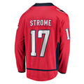 W.Capitals #17 Dylan Strome Supporters Branded Home Breakaway Player Jersey  Red Stitched American Hockey Jerseys