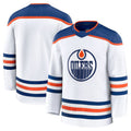 E.Oilers Supporters Away Premium Jersey - White Stitched American Hockey Jerseys