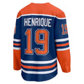 E.Oilers #19 Adam Henrique Supporters Home Breakaway Jersey - Royal Stitched American Hockey Jerseys