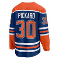 E.Oilers #30 Calvin Pickard Supporters Home Premier Breakaway Player Jersey - Royal Stitched American Hockey Jerseys