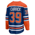 E.Oilers #39 Sam Carrick Supporters Home Premium Jersey - Royal Stitched American Hockey Jerseys