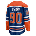 E.Oilers #90 Corey Perry Supporters Home Premier Breakaway Player Jersey - Royal Stitched American Hockey Jerseys