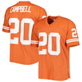 T.Longhorns #20 Earl Campbell Mitchell & Ness Authentic Jersey Texas Orange Stitched American College Jerseys
