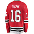 C.Blackhawks #16 Eddie Olczyk Supporters Branded Premier Breakaway Retired Player Jersey Red Stitched American Hockey Jerseys