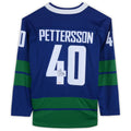 V.Canucks #40 Elias Pettersson Supporters Authentic Autographed Alternate Breakaway Jersey Blue Stitched American Hockey Jerseys