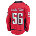 W.Capitals #56 Erik Gustafsson Supporters Branded Home Breakaway Player Jersey Red Stitched American Hockey Jerseys