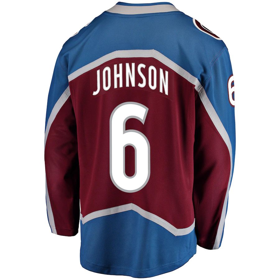 C.Avalanche #6 Erik Johnson Supporters Branded Breakaway Player Jersey Burgundy Stitched American Hockey Jerseys