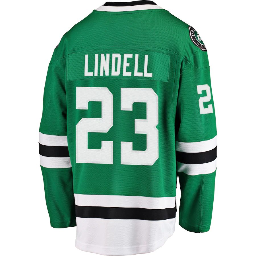 D.Stars #23 Esa Lindell Supporters Branded Breakaway Jersey  Kelly Green Stitched American Hockey Jerseys
