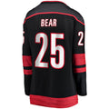 C.Hurricanes #25 Ethan Bear Supporters Branded Home Breakaway Player Jersey Black Stitched American Hockey Jerseys