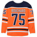 E.Oilers #75 Evan Bouchard Supporters Authentic Autographed Breakaway Jersey Orange Stitched American Hockey Jerseys