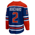 E.Oilers #2 Evan Bouchard Supporters Branded Home Breakaway Player Jersey Royal Stitched American Hockey Jerseys