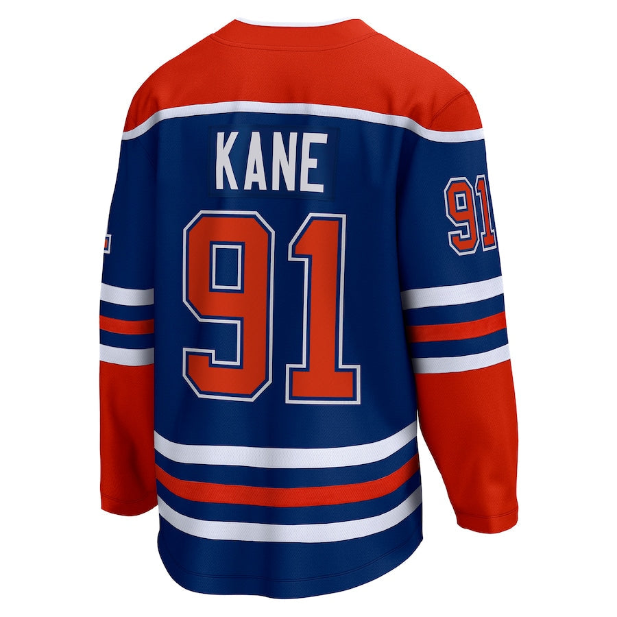 E.Oilers #91 Evander Kane Supporters Branded Home Breakaway Player Jersey Royal Stitched American Hockey Jerseys