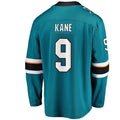 SJ.Sharks #9 Evander Kane Fanatics Branded Premier Breakaway Player Jersey Teal Stitched American Hockey Jerseys