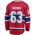 M.Canadiens #63 Evgenii Dadonov Supporters Branded Home Breakaway Player Jersey Red Stitched American Hockey Jerseys