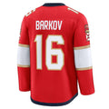 F.Panthers #16 Aleksander Barkov Supporters Home Premium Jersey - Red Stitched American Hockey Jerseys